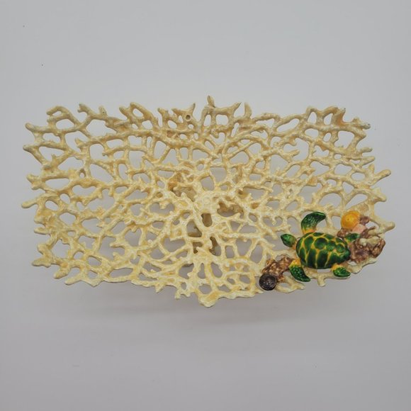 Kubla Craft - Shell Sculpture & Enamel Coral Plate‎ - Sea Turtle - Picture 13 of 13